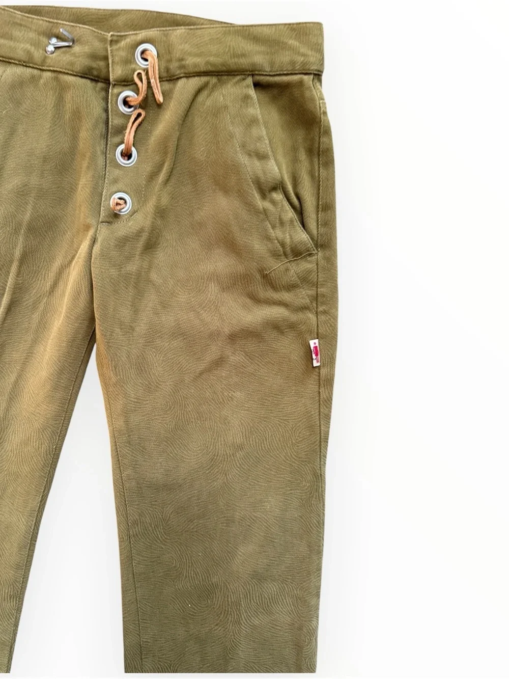 vintage 1990s JPG Jean's label by designer Jean Paul Gaultier olive green pants